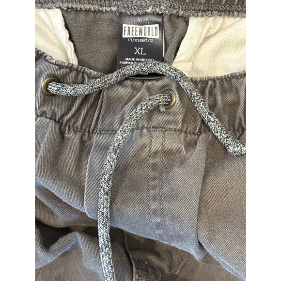 Free world grey distressed  XL jogger pant Size 36 - Picture 2 of 4